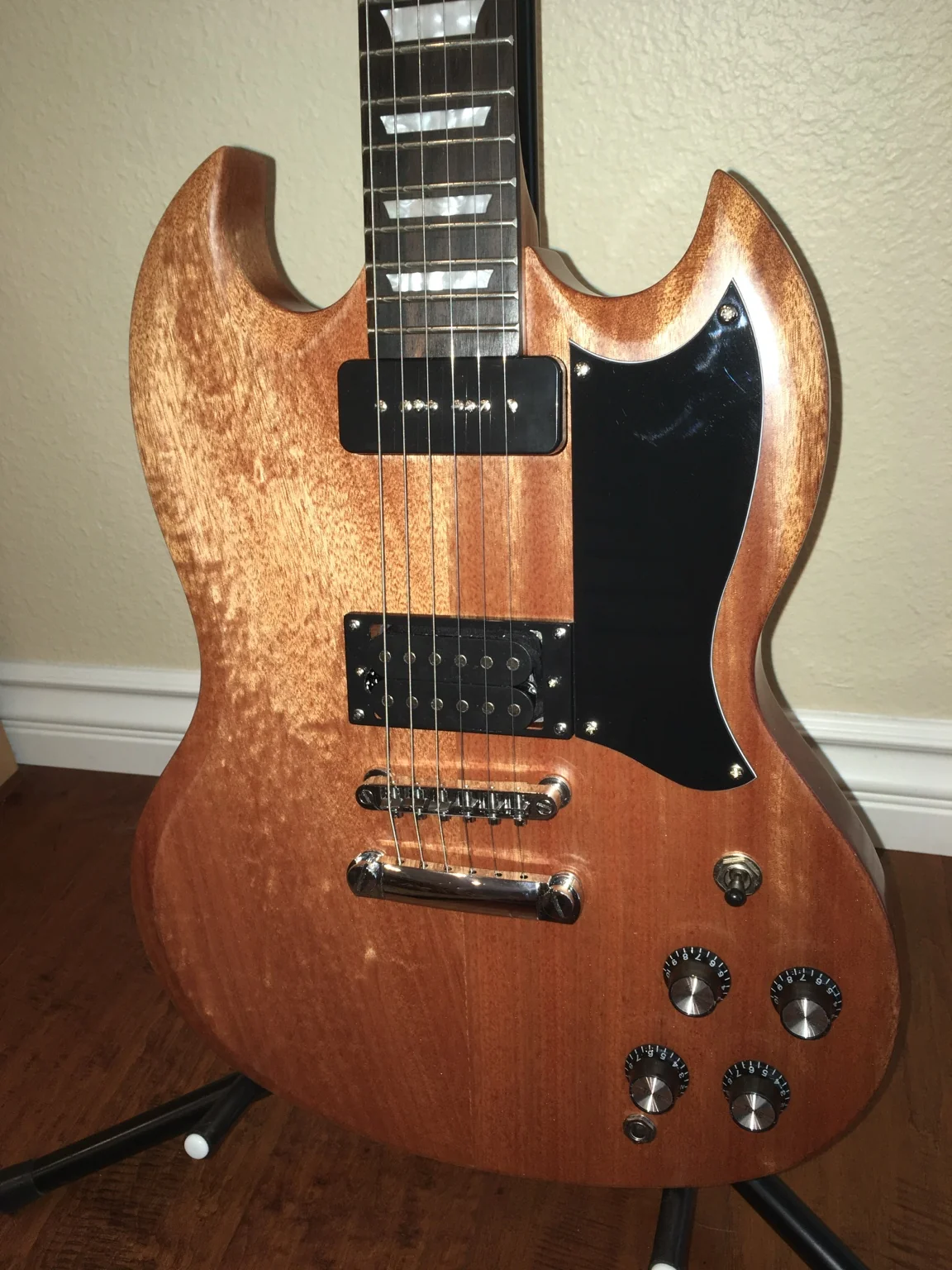After: finished guitar body