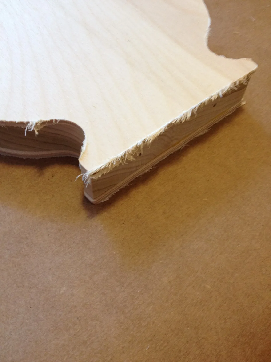 Handmade lyre construction: baltic birch plywood layers